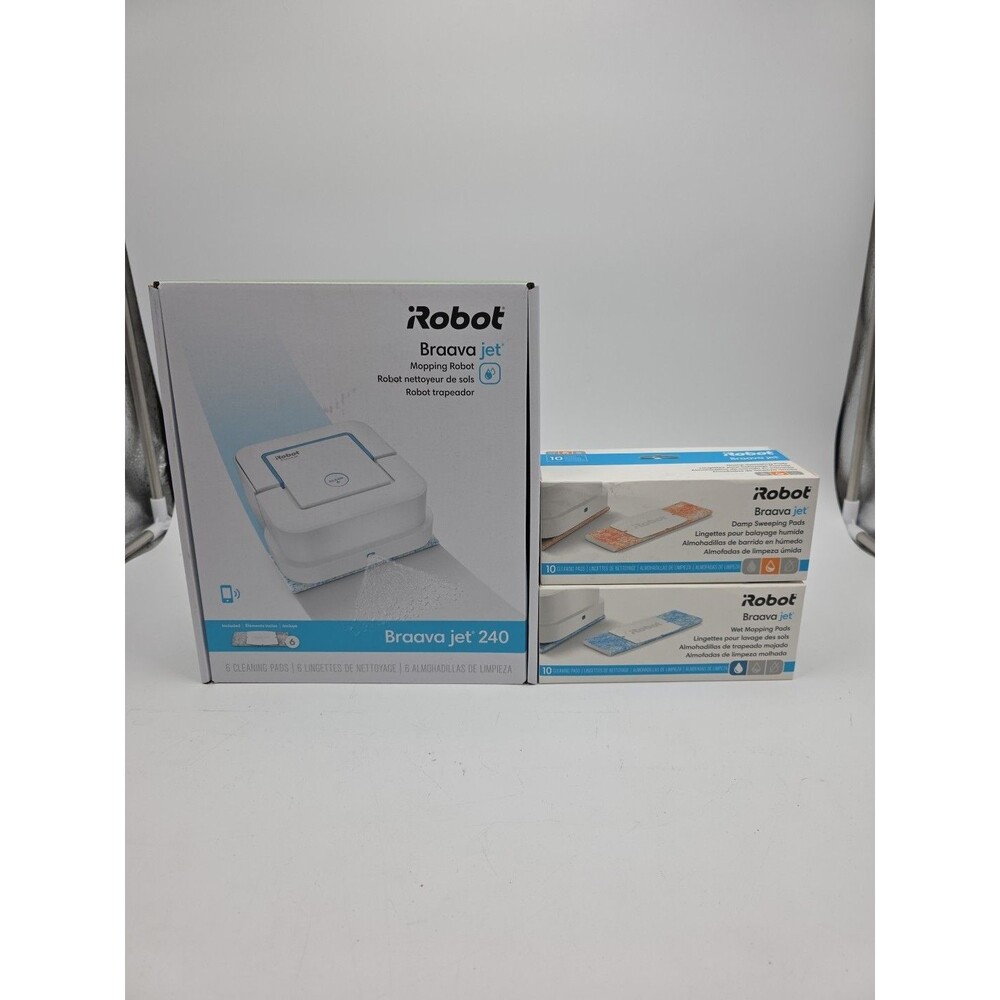 iRobot Braava jet 240 Automatic Compact Smart Mopping W/ 20 Pads